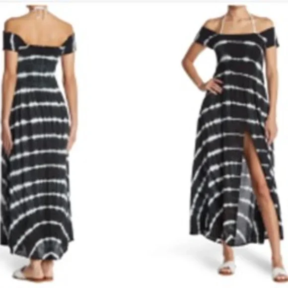 Boho Me | Dresses | Boho Me Offtheshoulder Tiedye Maxi Coverup Dress |  Poshmark